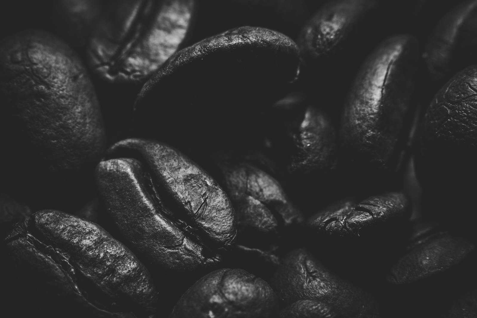 Coffee beans during roasting process showing Maillard reaction and caramelisation chemistry that transforms original Coffea arabica secondary metabolites into hundreds of volatile aromatic compounds determining final flavour profile