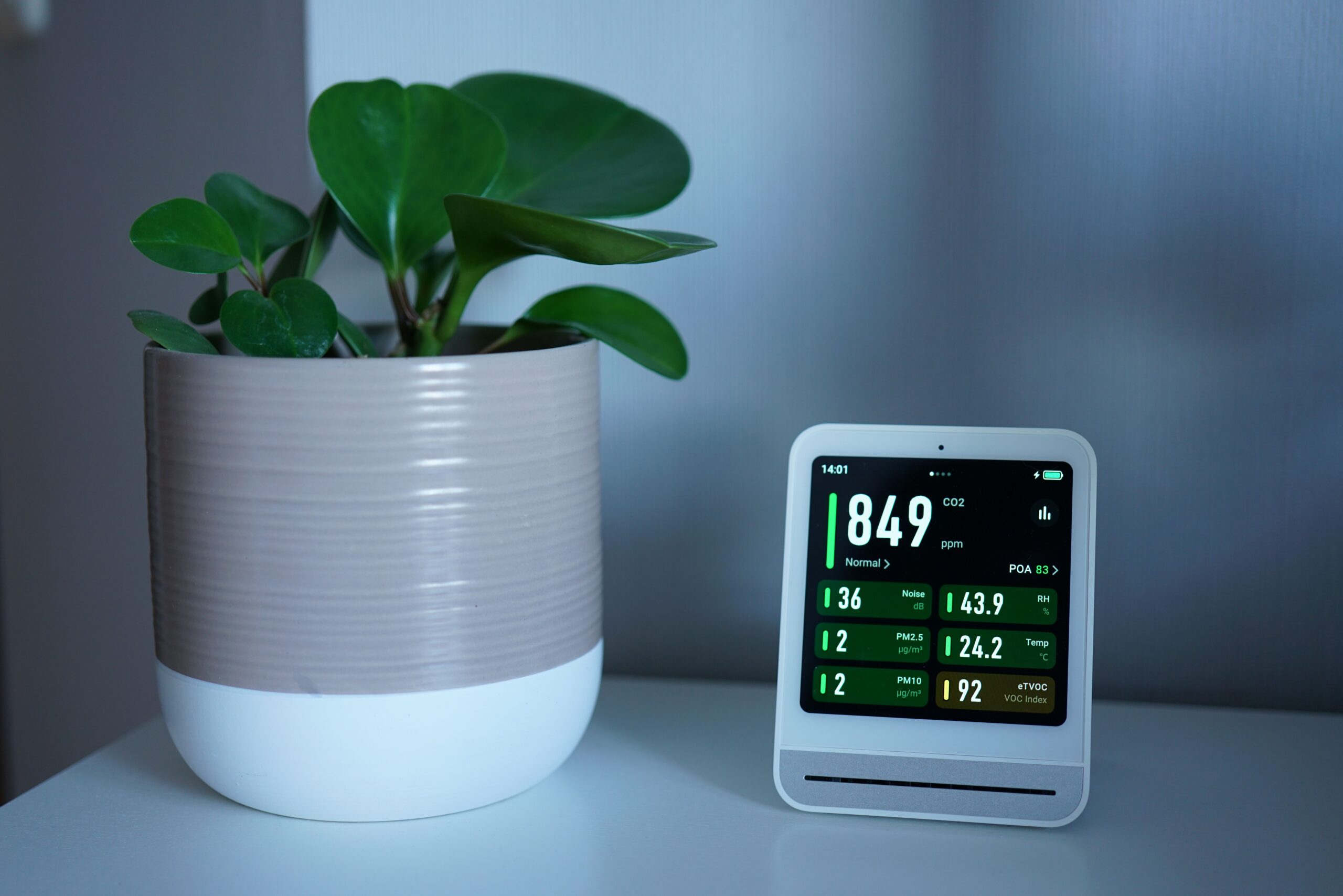 Modern eco-friendly technology device in use